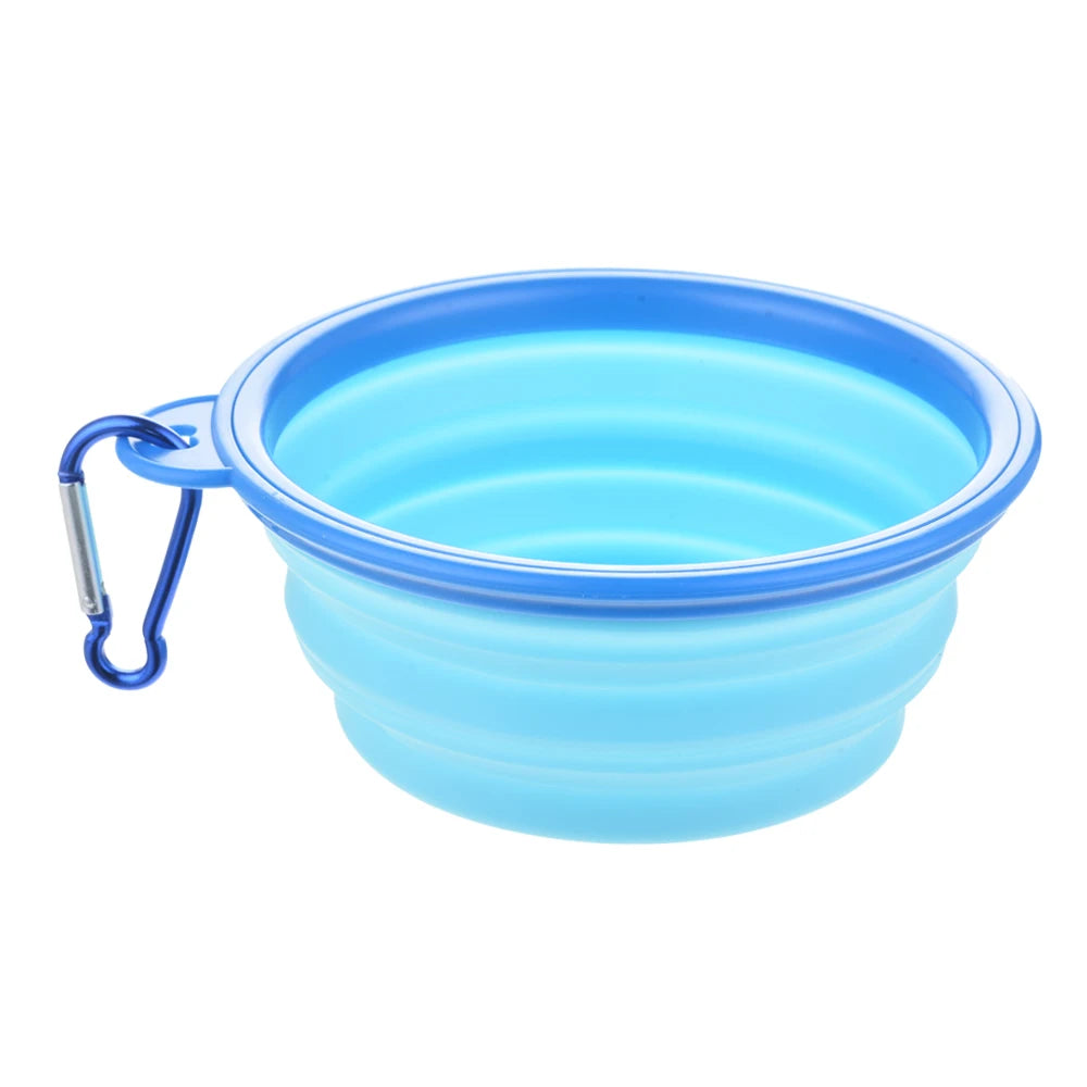Large 1000ml Collapsible Silicone Pet Bowl Portable Outdoor Travel Dog Cat Food Container Feeder Dish Durable Plastic Puppy Bowl