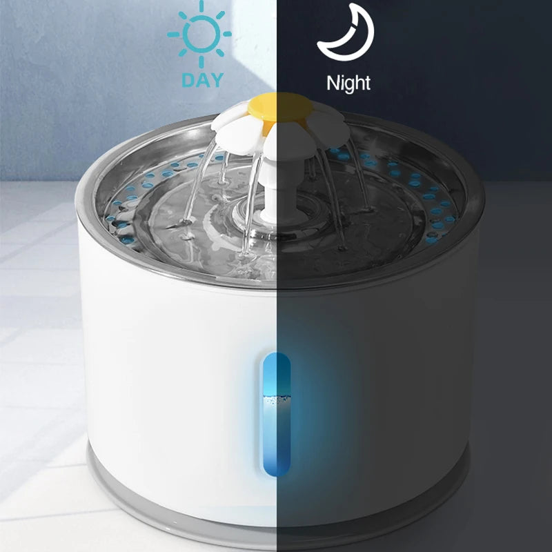 2.4L Automatic Cat Water Fountain Pet Bowl Stainless Steel Dog Water Drinking Water Dispenser Feeder Cat Manufacturer