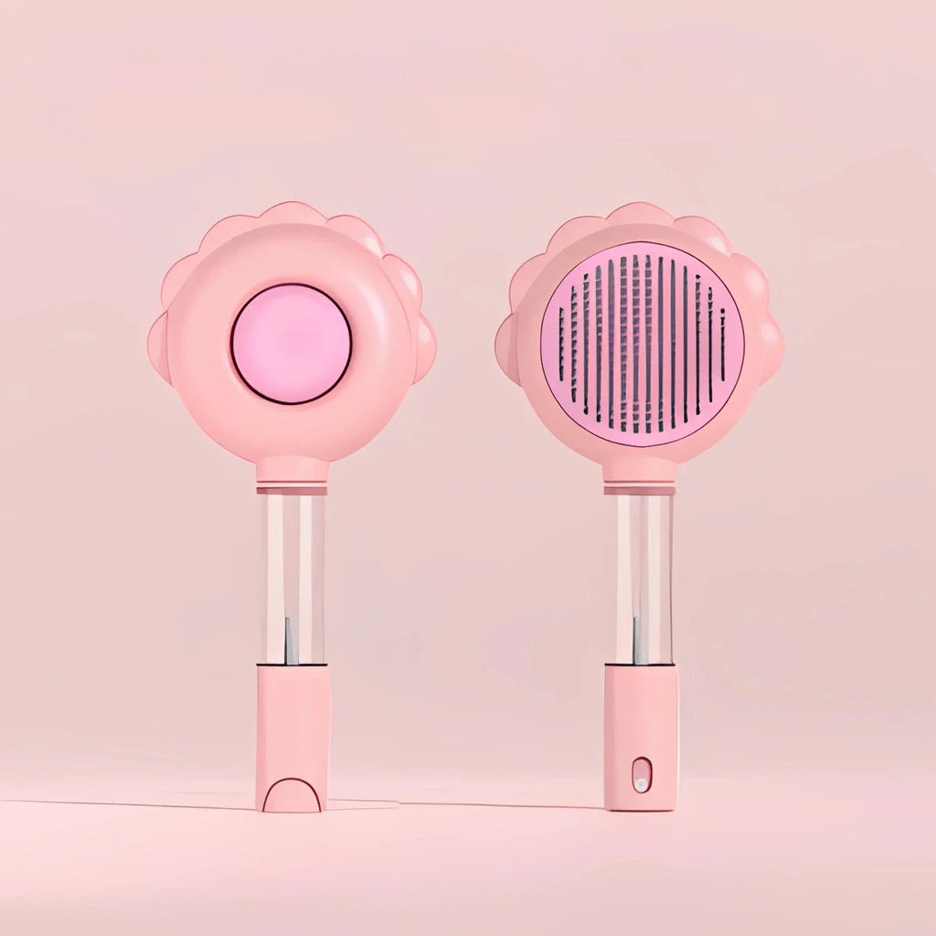 New Sunflower Pet Hair Removal Comb Anti-Flying Self-Cleaning Cat Hair Brush with Massage Feature for Dogs