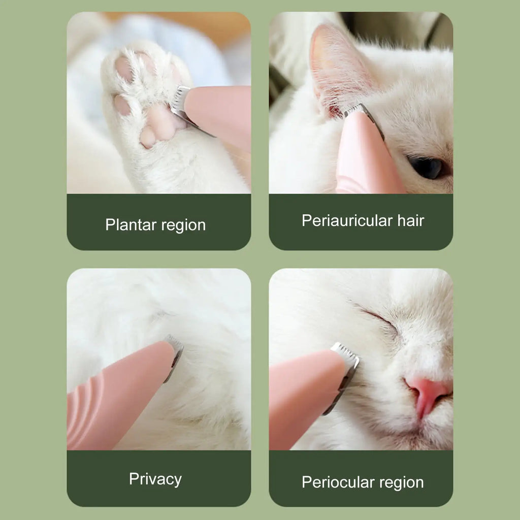 Pet Hair Cutter with LED Light Pet Dog Cleaning Kit Cat Paw Hair Clipper Shaver Dog Paw Cleaner Dog Products