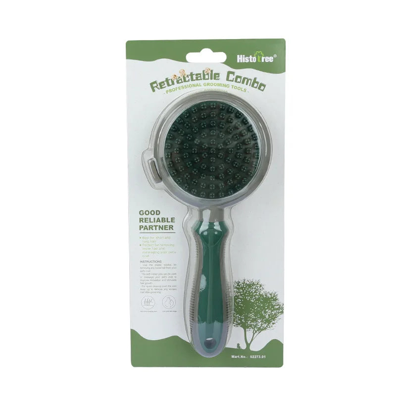 Pet Hair Removal Comb Dog Cat Comb Double-sided Bath Brush Hair Removal Massage Hair Removal Self-cleaning Comb Cat Products