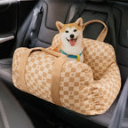 Custom Portable Dog Car Seat Nonslip Dog Carriers Safe Travel Kennel Bed for Small Dog Beds