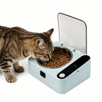 OEM ODM Wholesale Smart Automatic Cat Dog Bowl Sensor Activated Lid 304 Stainless Steel Elevated 350ml Waterproof Feeding Bowl