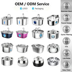 3.2L Cat Water Fountain Pet Water Fountain Stainless Steel Dog Water Dispenser Automatic Cat Fountain with Level Window for Cats