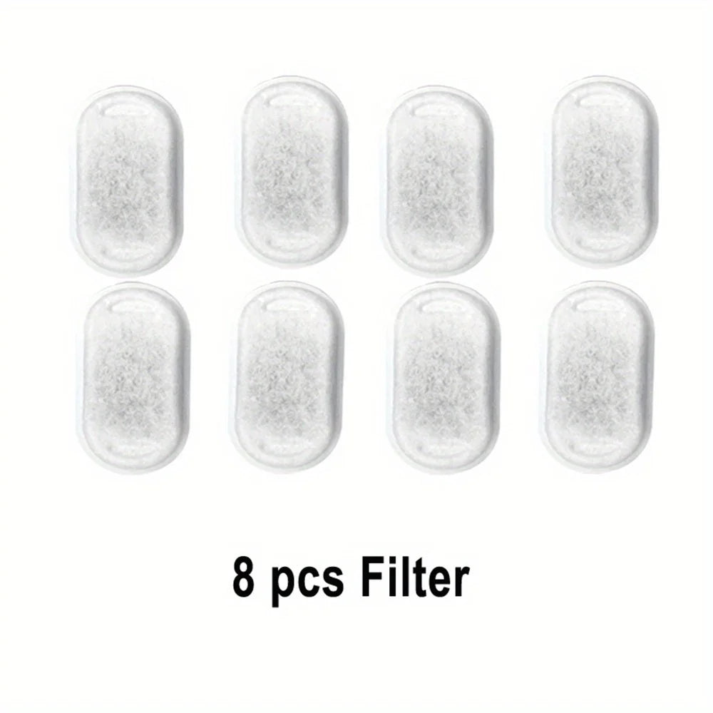 12pcs Pet Water Dispenser Filters for 3.2L//2L Stainless Steel Cat Water Fountain Replacement Filter with Resin Activated Carbon