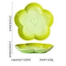 Gradient Color Ceramic Cat Bowl with Plum Blossom Design and Wooden Stand Anti-Slip Cat & Dog Feeding Dish for Neck Protection
