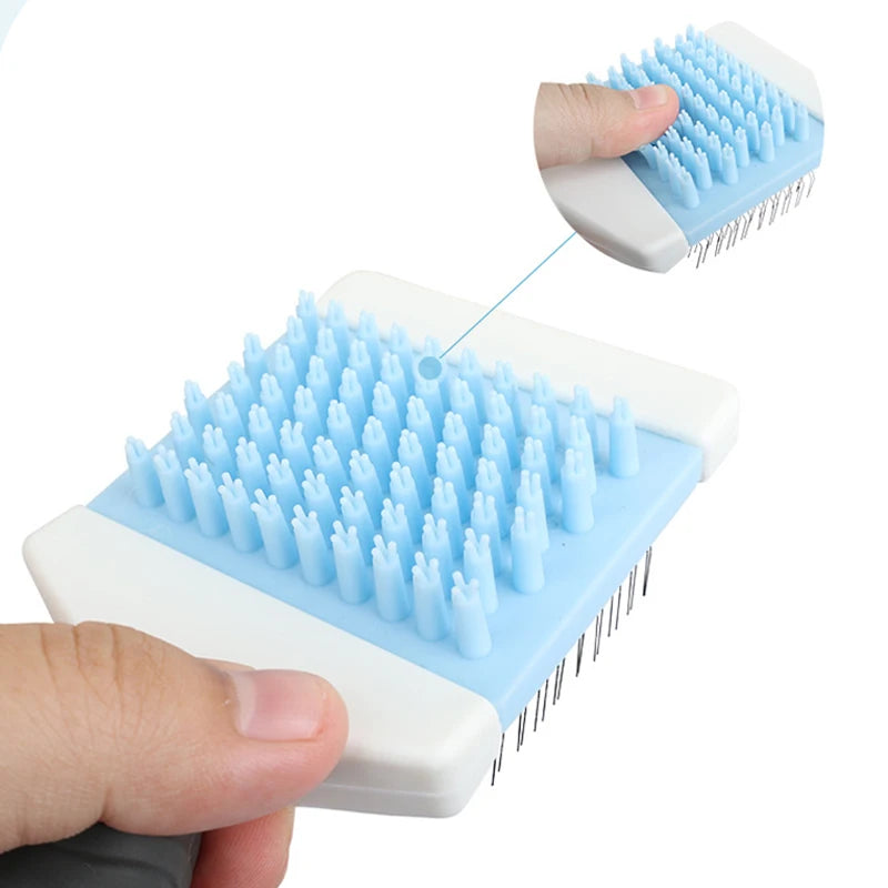 Double Sides Self Cleaning Dog Brush for Shedding Pet Grooming Comb Cat Brush Removes Loose Under Layers Knead Tangled Hair