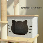 Cat Tree Multi-Level Tower Cat Scratching Post Kitten Toy Cozy Condo Climb Furniture Climbing Tower Toy Cat Products