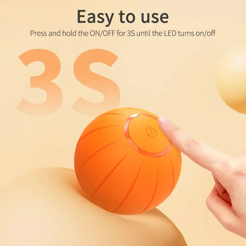 Smart LED Self-Moving Cat Toys Automatic Jumping Cat Ball Interactive Rolling Ball for Cats and Dogs Made of Durable Silicone