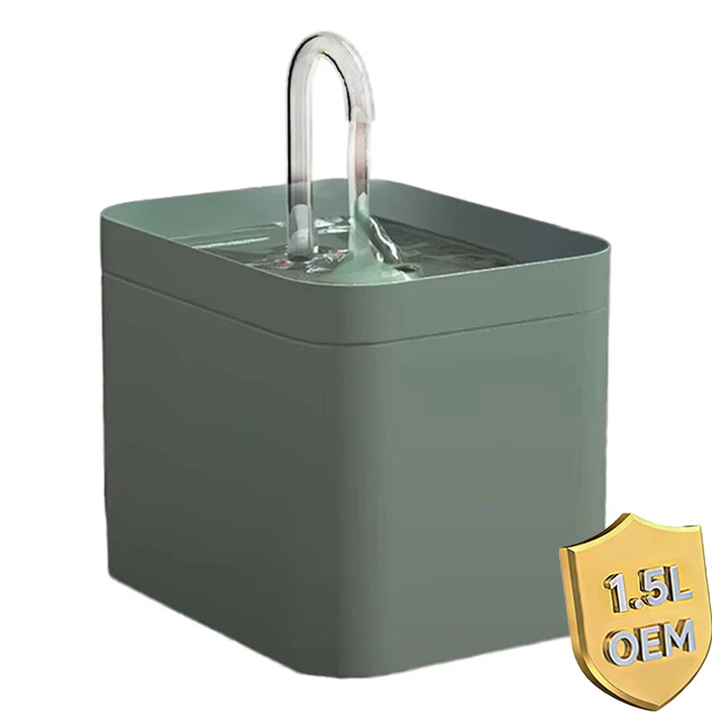 Wholesale 1.5L Automatic Eco-Friendly Plastic Pet Water Dispenser Fountain with Filter for Cats Indoor Use