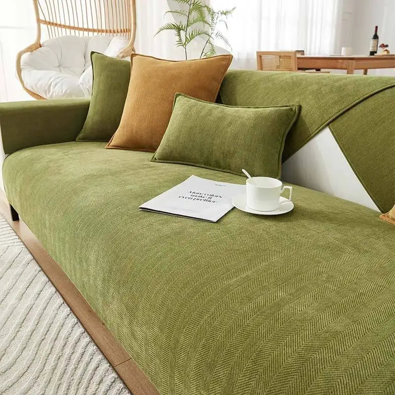 Cat Sofa Cover Herringbone Chenille Fabric Furniture Protector Couch Cover Machine Washable Cat Bed Mat Cat Products