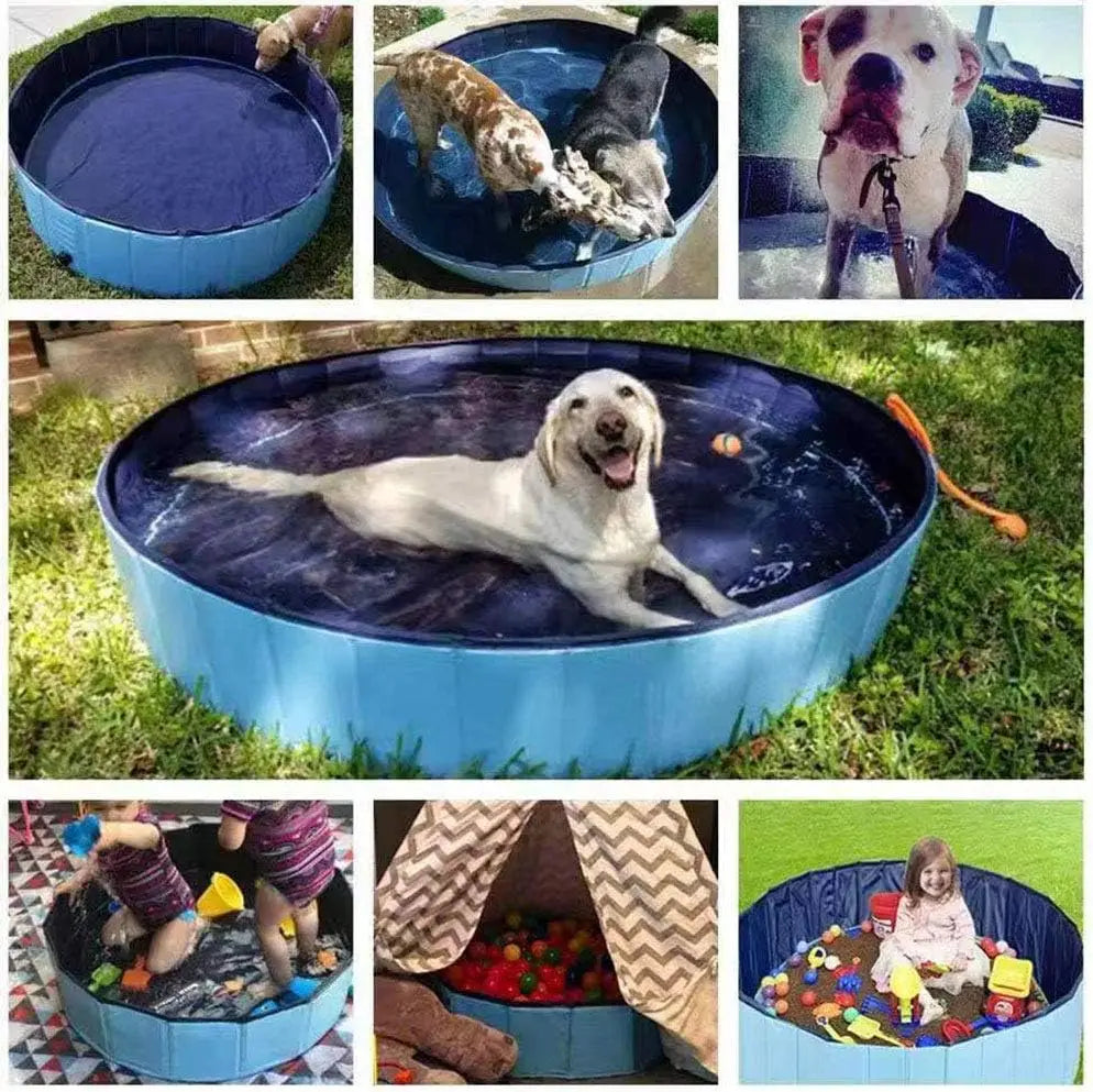Foldable Dog Swimming Pool Bathing Tub Portable Pet Paddling Pool for Dogs Cats Indoors Outdoors Pet Swimming Pool Water Pon