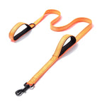 Reflective Dog Leash 2 Handles by Padded Traffic Handle for Extra Control Perfect for Medium to Large Dog Products