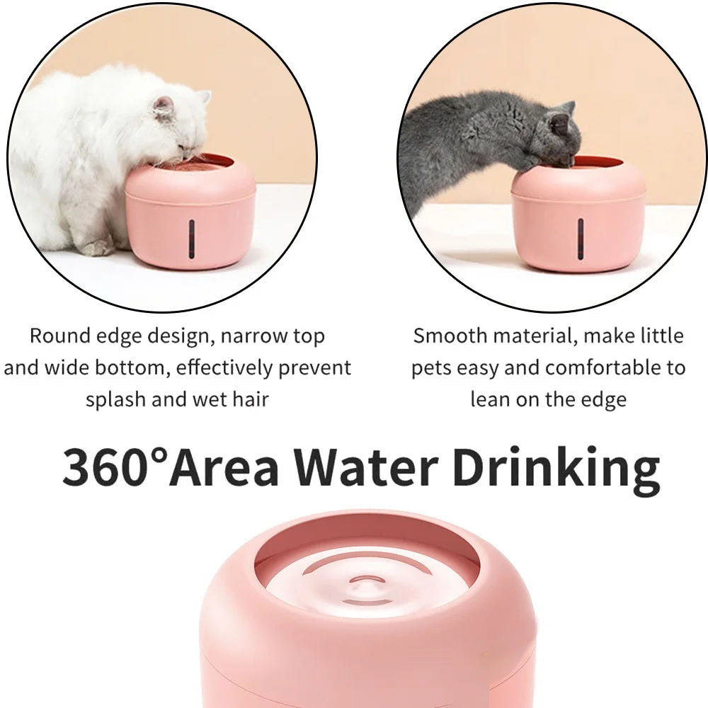 Custom LOGO 2.5L Pet Cat Water Fountain Auto Power-Off Electric Dog & Cat Water Dispenser with Bottle Shape Bowl