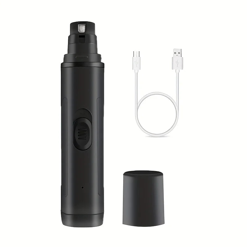Rechargeable 2-Speed Pet Nail Grinder Plastic Grooming Tool for Cats and Dogs Quieter and Safer Cat Nail Clipper