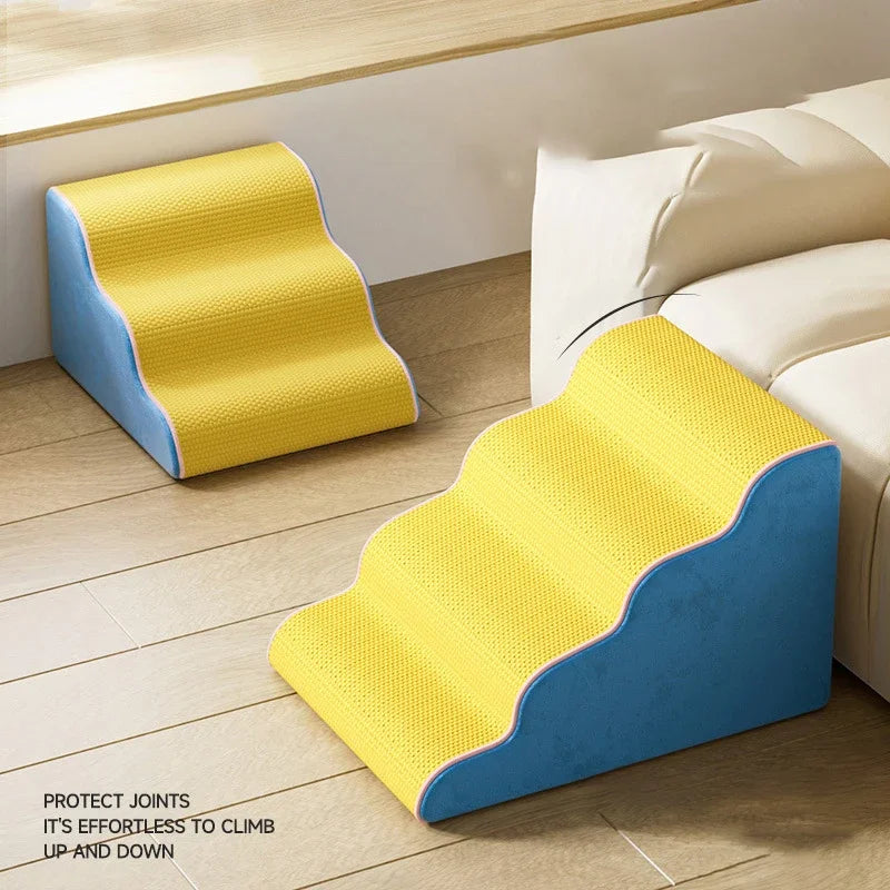 Wholesale Dog Stairs Cat Ramp Ladder Pet Stair with Memory Foam Sponge for Bed & Sofa Removable Washable Training Stairs