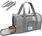 Pet Carrier Airline Approved Cat Carriers for Medium Cats Small Kitty with Soft Mat Foldable Pet Carrier Bag Cat Products
