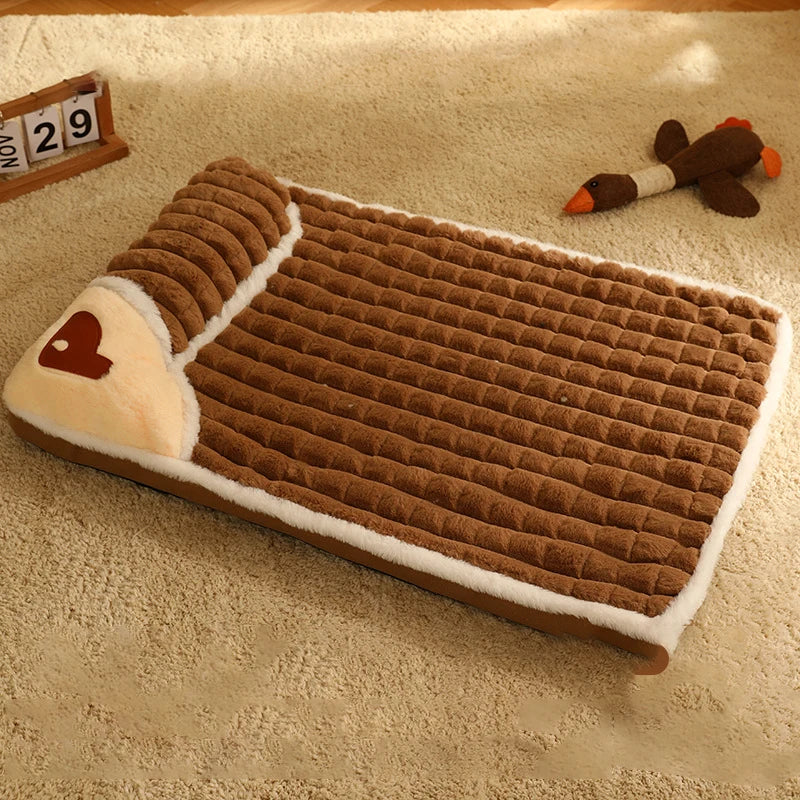 Luxury Modern & Fashionable XL Cat Bed Winter Memory Foam Pet Mat Detachable & Washable for Cats and Large Dogs