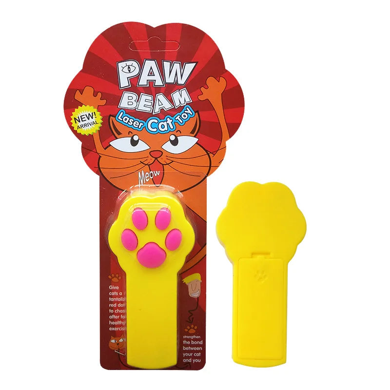 Paw Style Electronic Pet Cat Catch Toys Interactive Cat Toys LED Light Pointer Exercise Chaser Toy Cat Scratching Training Tool