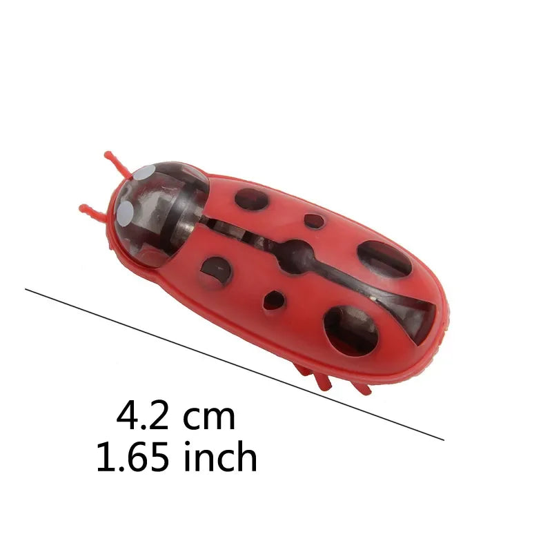 Funny Electric Bugs Cat Toy Automatic Escape Mini Robot Bug Vibration Insect Toys for Cats Battery Operated Cockroach Ladybug
