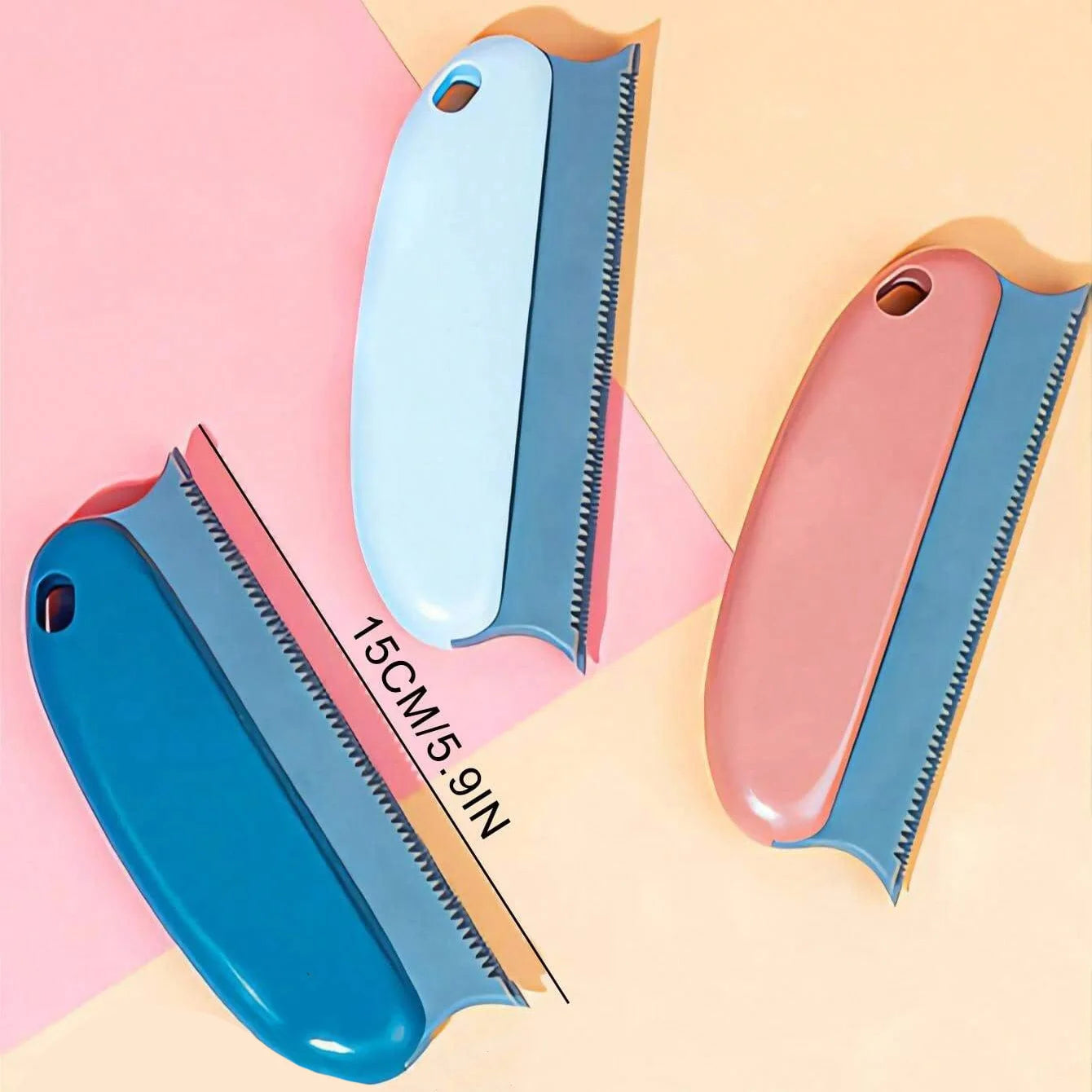 Effective Portable Plastic Pet Hair Remover Brush for Cats and Dogs Gently Shaves Wool and Cleans Fur for a Neat Home
