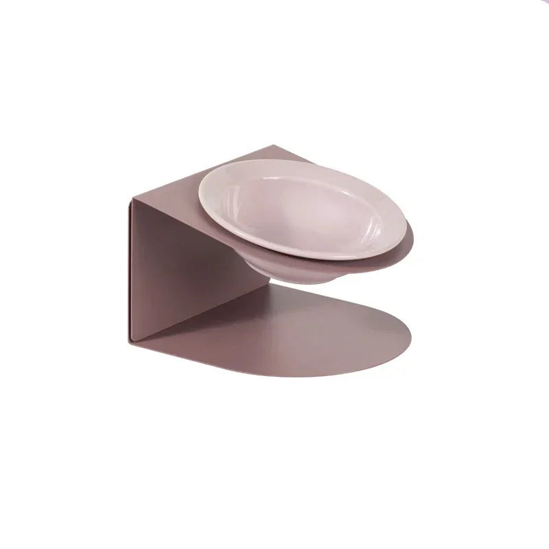 Ceramic Cat Bowl Small Dogs Height Adjustable Protecting Cervical Spine Anti Overturning Food and Water Feeding Bowls