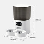 Smart Camera Automatic Cat Feeder for 2 Cats 5L Food Dispenser with 2 Stainless Steel Bowl App Control Smart Pet Feeder
