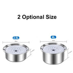 2.5L/4L Stainless Steel No Spill Dog Water Bowl Slow Water Feeder Large Capacity Pet Bowl for Car Vehicle Travel Dog Bowls