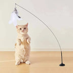 Funny Cat Toy Feather With Bell Sucker Cat Stick Toy Kitten Play Interactive Detachable Teaser Dog Training Toys Cat Supplies