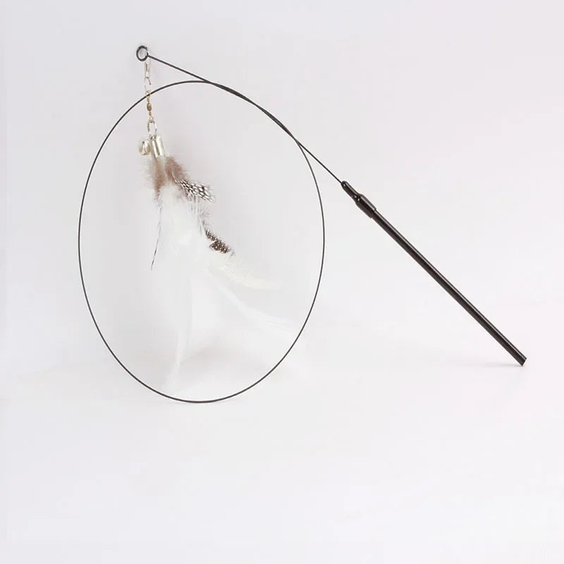 Funny Cat Toy Feather With Bell Sucker Cat Stick Toy Kitten Play Interactive Detachable Teaser Dog Training Toys Cat Supplies