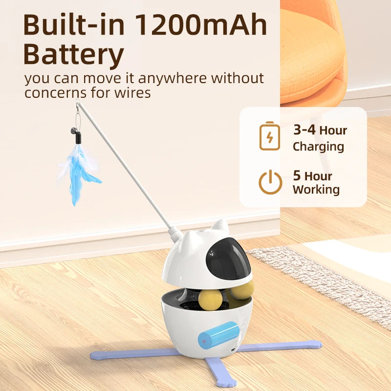 3 in 1 Automatic Cat Toys Interactive Smart Teasing Pet LED Laser Indoor Electronic Pet Cat Teaser Stick Cat Products