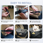 Dog Car Seat for Small Dogs Detachable and Washable Soft Dog Booster Seats with Storage Pockets Leash Pet Car Travel Carrier Bed