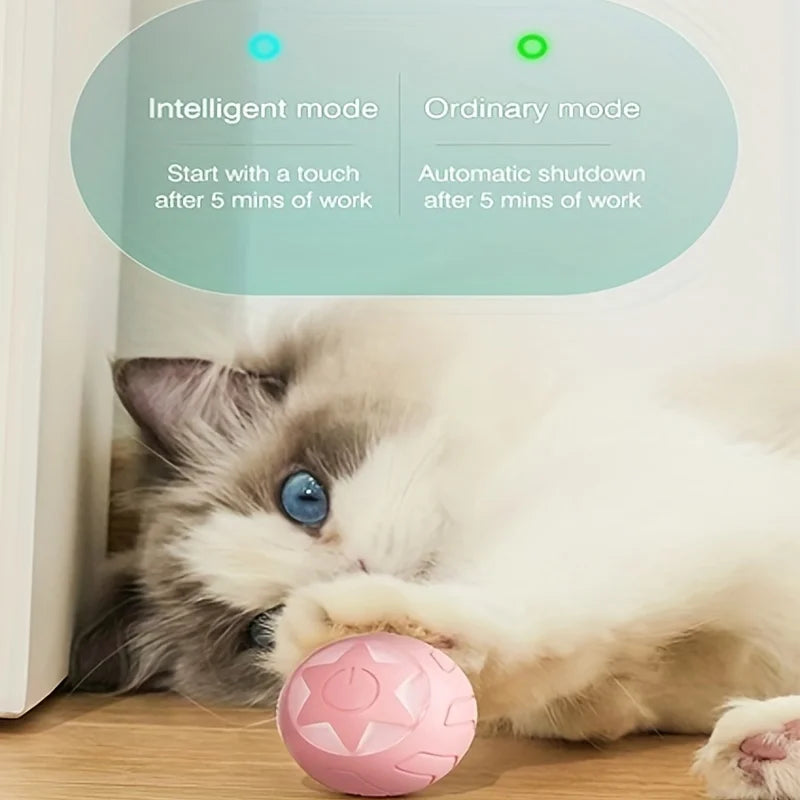Interactive Smart Cat Dog Toys Automatic Rolling Electric Plastic Ball for Dog Training Endless Fun Product