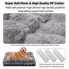 Luxury Extra Large Orthopedic Dog Bed with Anti-Slip Removable Washable Cover Soft Plush Faux Fur Fluffy Mat Cats Winter Season