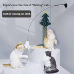 Funny Cat Toy Feather With Bell Sucker Cat Stick Toy Kitten Play Interactive Detachable Teaser Dog Training Toys Cat Supplies