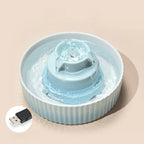 2..1L Ceramic Cat Bowl Cat Fountain with Activated Carbon Filter Custom LOGO Pet Water Dispenser Automatic for Cat Dog Drinking