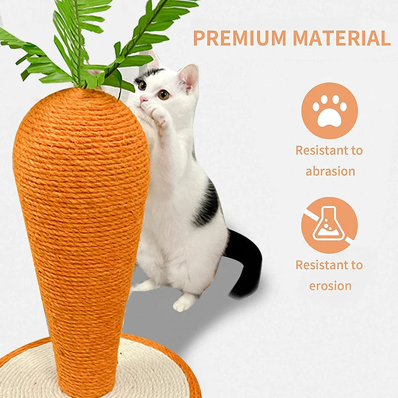 Cat Scratcher Carrot Climbing Small Tree Wearable Toy Cat Tree Scratching Post for Cat Tower Cartoon House Toy Supplies for Pet