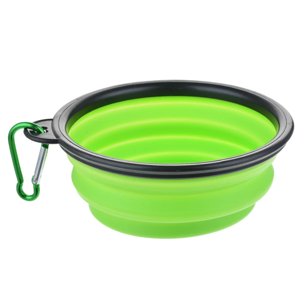 Large 1000ml Collapsible Silicone Pet Bowl Portable Outdoor Travel Dog Cat Food Container Feeder Dish Durable Plastic Puppy Bowl