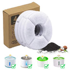 4PCS Activated Carbon Filters Pet Fountain Automatic Flower Water Dispenser Filters Replacement Pet Dog Cat Drinker Filter