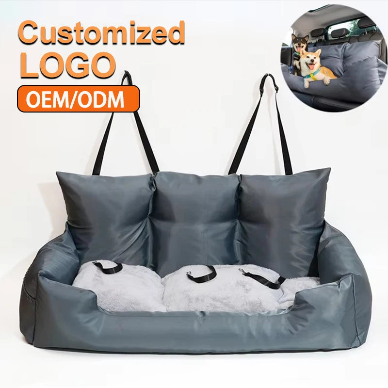 Travel Bolster Safety Large Dog Car Seat Bed for Cat Luxury Dog Beds Pet Backseat Cover Pet Beds Pet Seat Designer Dog Products