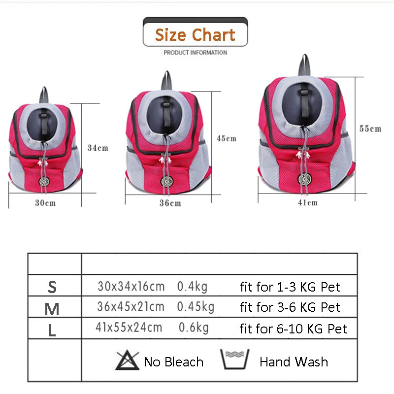 Pet Dog Carrier Bag Carrier for Dogs Backpack Out Double Shoulder Portable Travel Backpack Outdoor Dog Carrier Bag Travel Set