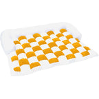 Cozy Luxury Dog Sofa Protector Cover Cream Square Plaid Print Pet Blanket with Customized LOGO Furniture Protector Mat