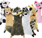 Durable Plush Dog Squeaky Toys Cute Cartoon Animals Chew Toys with Crinkle Sound for Small Puppies