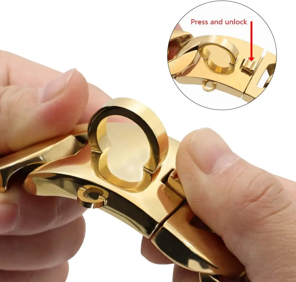 Luxury Gold Chain Dog Collars Heavy-Duty Pet Collars Choke Cuban Dog Chain for Large Dog Products