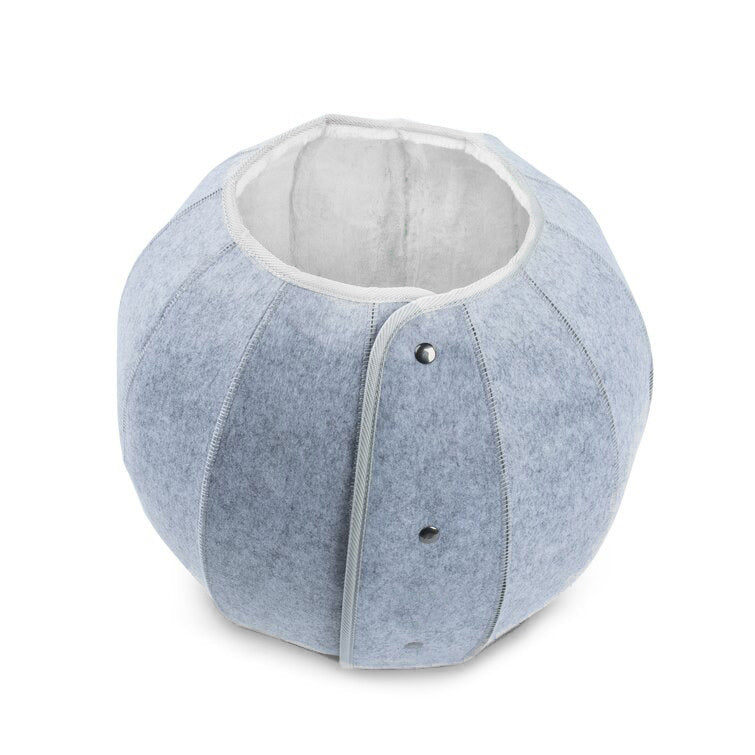 Cat Bed House Indoor Cat Toys Ball Interactive Soft Cute Shell Foldable Pet Toy Cat Tunnel Cave Tube Condo Fun Toy Bed for Kitty