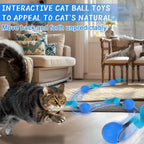 Automatic Interactive Cat Toy Ball for Indoor Cat Toys with 3 Tails 2 Speeds Rechargeable Rolling Ball for Cats with Bird Sound