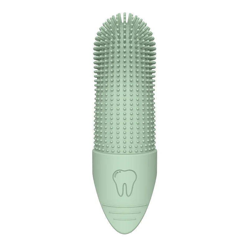 Dog Toothbrush 360 Degree Cleaning Finger Toothbrush for Dogs Food Grade Silicone Dog Finger Toothbrush for Cats Dental Care