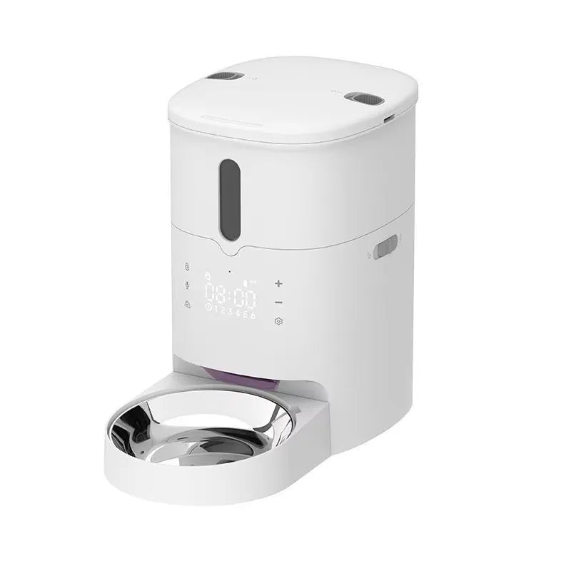 2026 New 3L/6L OEM Automatic Cat Feeder with Dual Bowls TUYA APP Smart Pet Feeder Stainless Steel Dog Bowls Wholesale