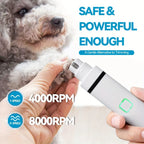 Electric Pet Nail Grinder USB Rechargeable Pet Grooming Nail Grinder Suitable for Cats and Dogs Quiet Gentle Pet Grooming Tool