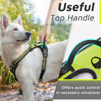 Dog Harness for Large Dogs No Pull Vest with Reflective Strip Control Handle Adjustable Comfortable for Easy Walking Pet Harness